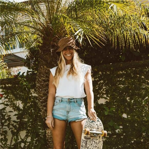 Unisex Cotton Bucket Hat Summer Sun Hat UV Protection Beach Fishing Cap - Picture 2 of 7